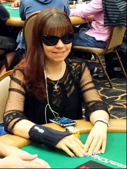 Annette Obrestad, pictured here playing in Day 2C of the WSOP Main Event, is enjoying life at and away from the poker table these days.