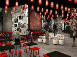 The night market at the Lucky Dragon will emulate the street food offerings of Asia and serve regional delicacies.