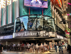 Whiskey Liquor Up is a 6,500 square foot venue that overlooks the Fremont Street Experience.
