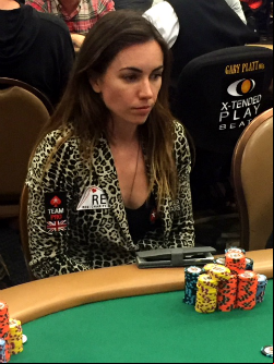 Liv Boeree eliminated Rex Clinkscales with a full house, ending the night with 350,000 chips.